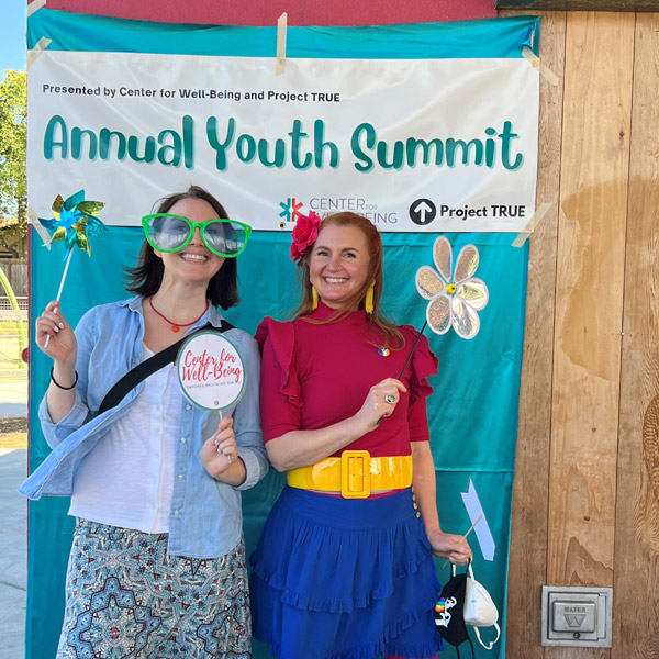 employees at a photo booth