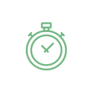 green stop watch icon