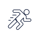 navy blue runner icon