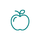 teal apple icon